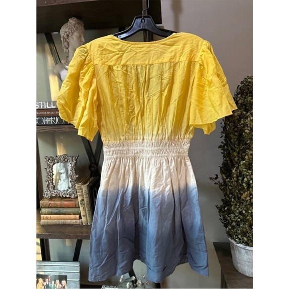 St. Roche Monarch Silk-Blend Mini Dress Buttercup Navy Womens Size 2 - Picture 7 of 11